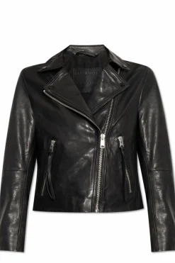 AllSaints CZARNY Skórzana kurtka ‘Dalby’