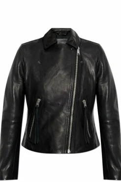AllSaints CZARNY Skórzana kurtka `Dalby`