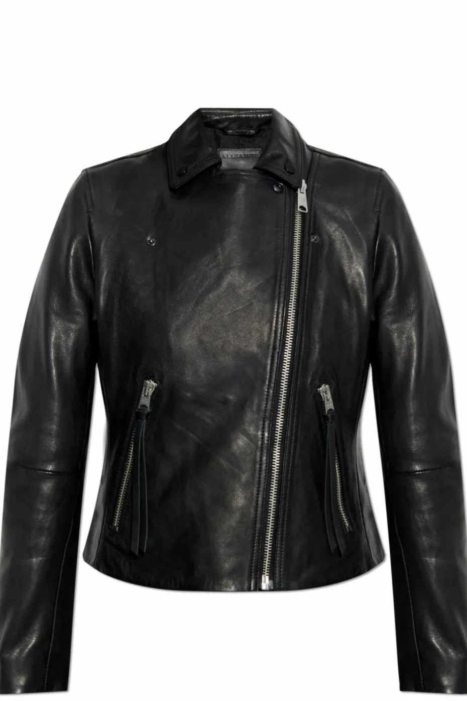 AllSaints CZARNY Skórzana kurtka `Dalby`