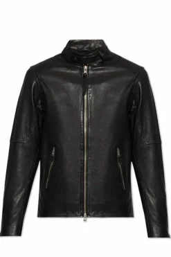 AllSaints CZARNY Skórzana kurtka ‘Cora’