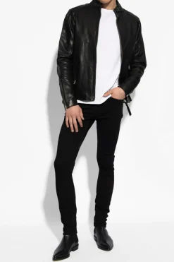 AllSaints CZARNY Skórzana kurtka ‘Cora’