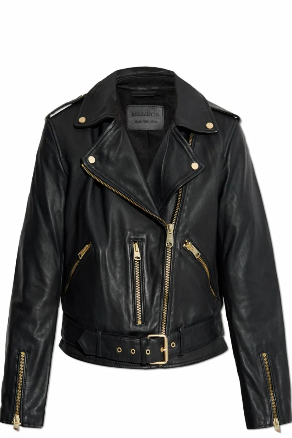 AllSaints CZARNY Skórzana kurtka `Balfern`