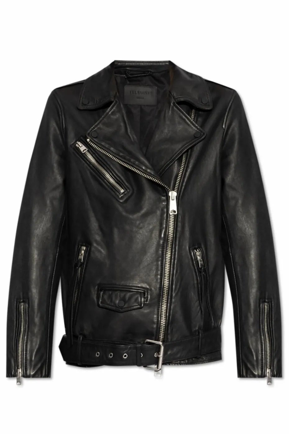 AllSaints CZARNY Skórzana kurtka ‘Billie’