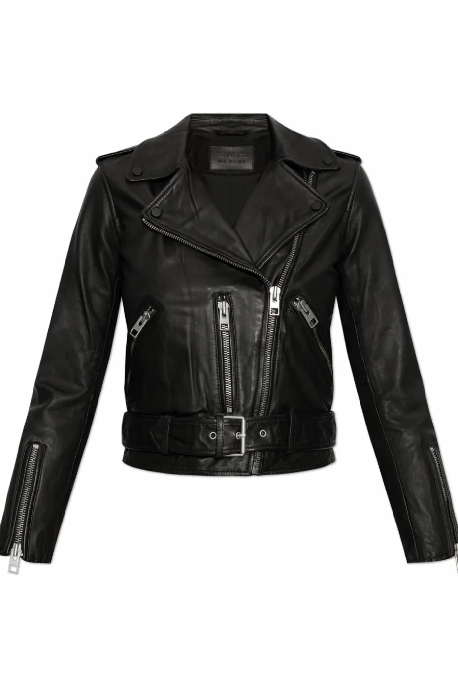 AllSaints CZARNY Skórzana kurtka `Balfern`