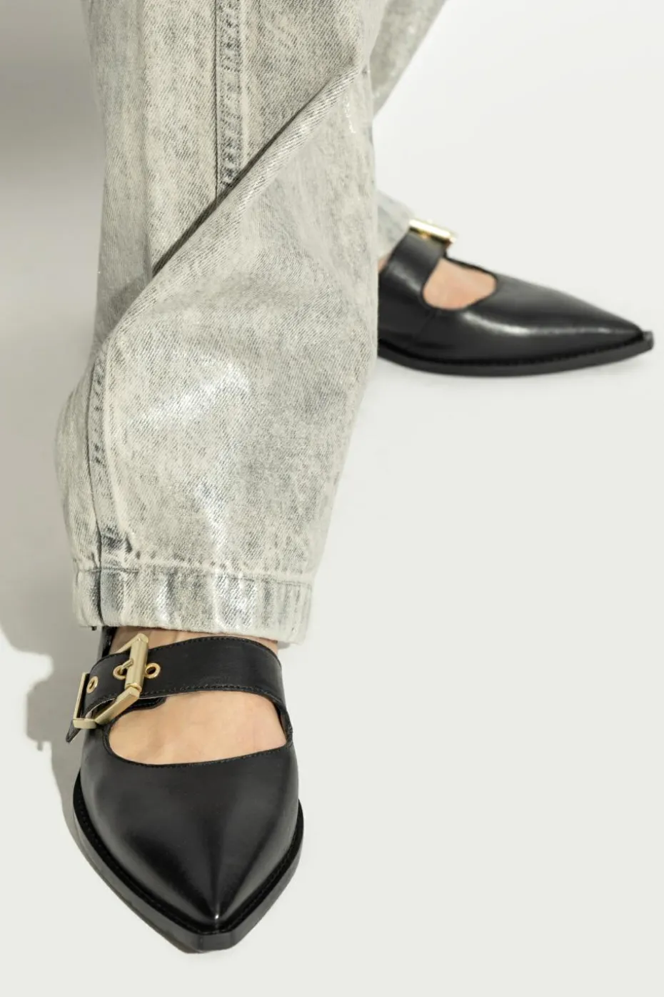 AllSaints CZARNY Skórzane buty `Susan`