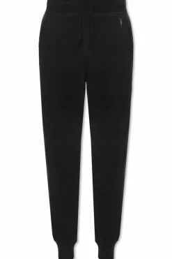 AllSaints CZARNY Spodnie dresowe z wyszytym logo 'Raven'
