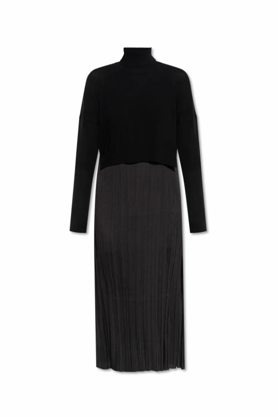 AllSaints CZARNY Sukienka ze swetrem `Vittoria`