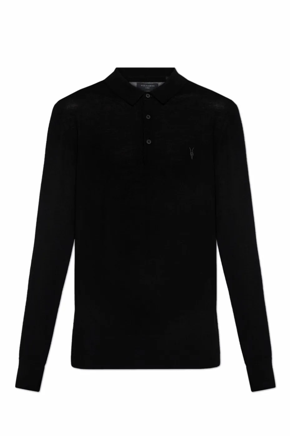 AllSaints CZARNY Sweter polo `Mode`