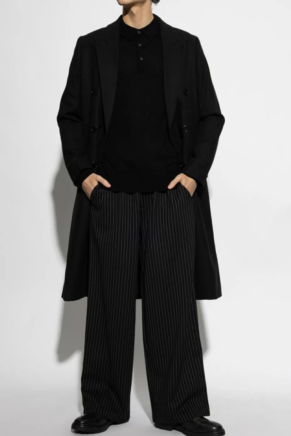 AllSaints CZARNY Sweter polo `Mode`