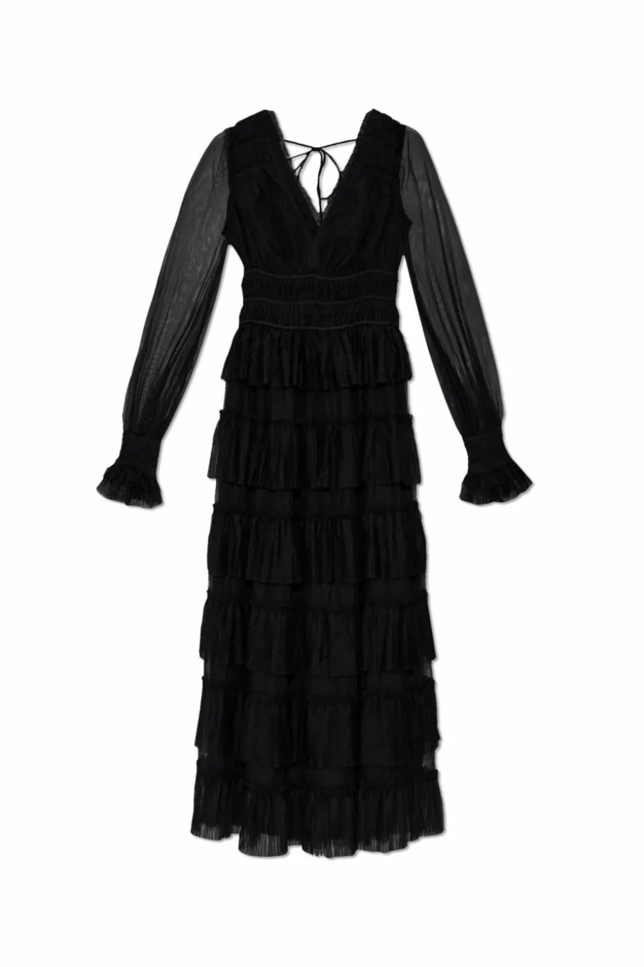AllSaints CZARNY Tiulowa sukienka `Xantara`