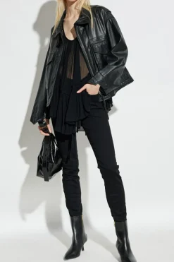 AllSaints CZARNY Top `Rach`