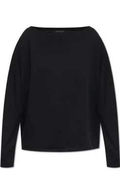 AllSaints CZARNY Top `Rita` z długimi rękawami