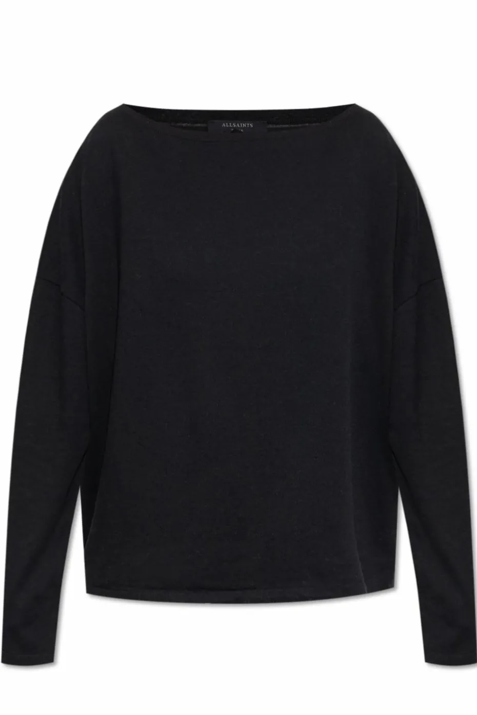 AllSaints CZARNY Top `Rita` z długimi rękawami