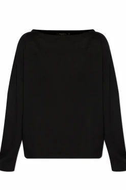 AllSaints CZARNY Top z długimi rękawami ‘Rita’