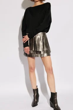 AllSaints CZARNY Top z długimi rękawami ‘Rita’