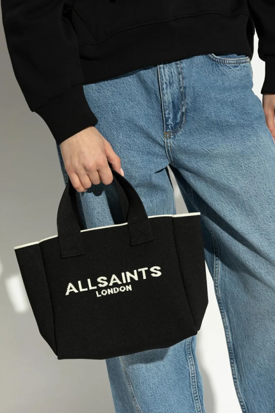 AllSaints CZARNY Torba `Izzy` typu `shopper`