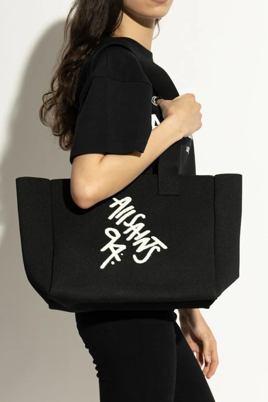 AllSaints CZARNY Torba typu `shopper` `Izzy`
