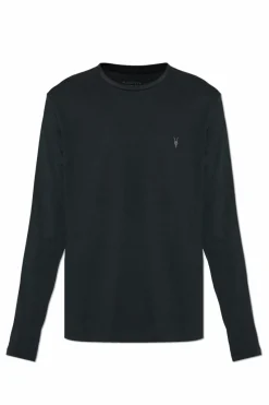 AllSaints CZARNY T-shirt `Brace` z długimi rękawami