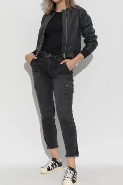 AllSaints CZARNY T-shirt `Stevie`