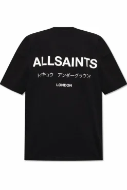 AllSaints CZARNY T-shirt `Underground`