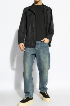 AllSaints CZARNY T-shirt z logo 'Brace Tonic'
