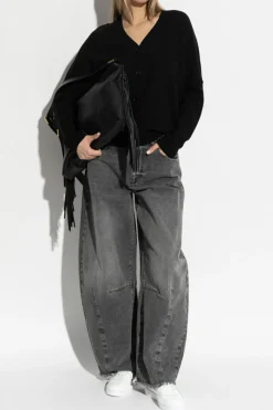 AllSaints CZARNY Wełniany kardigan `Antonina`