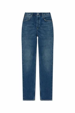AllSaints GRANATOWY Jeansy `Redi` z efektem `vintage`