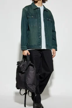 AllSaints GRANATOWY Jeansowa kurtka `Castleford`