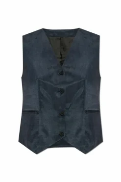 AllSaints GRANATOWY Kamizelka `Averie`