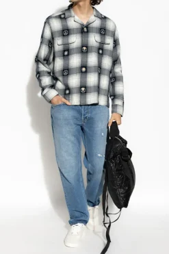 AllSaints GRANATOWY Koszula `Castor`