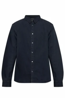 AllSaints GRANATOWY Koszula `Gleason`