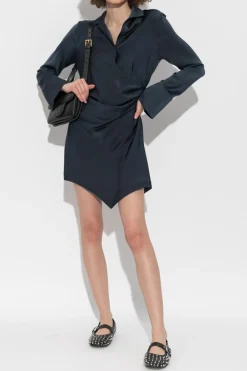 AllSaints GRANATOWY Sukienka `Tira Mini`
