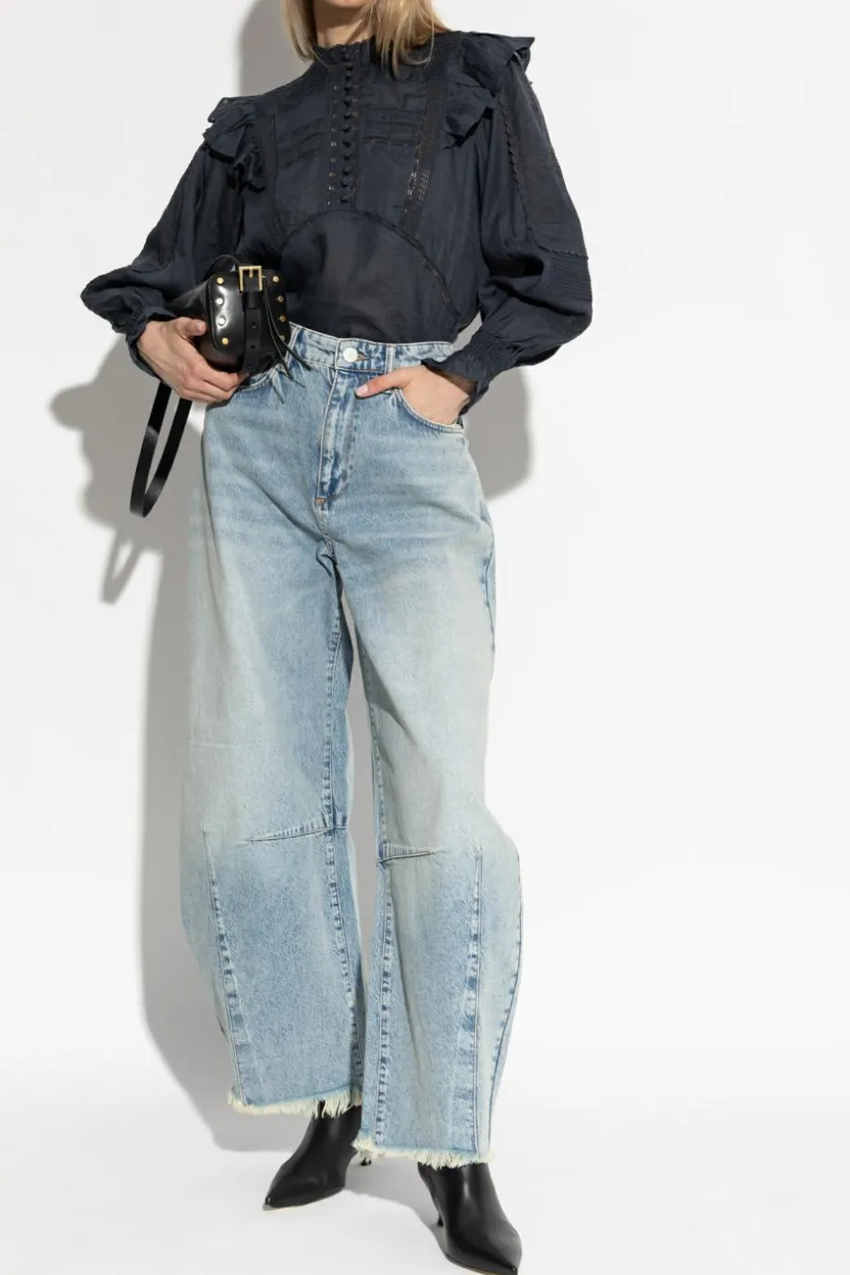 AllSaints GRANATOWY Top `Heather`
