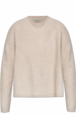 AllSaints kremowy Kaszmirowy sweter `Rebel`