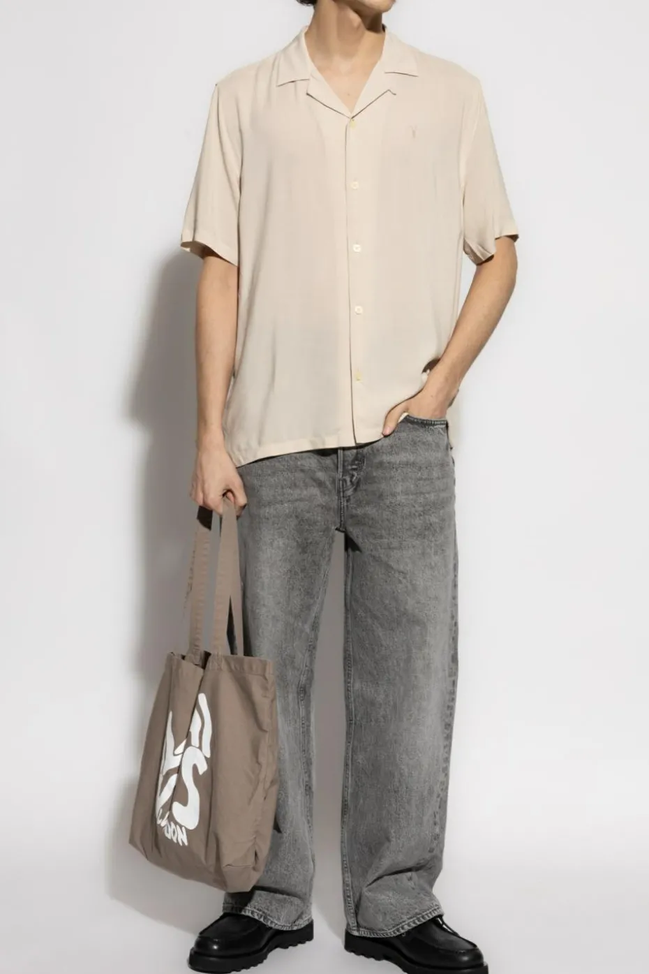 AllSaints kremowy Koszula `Venice`