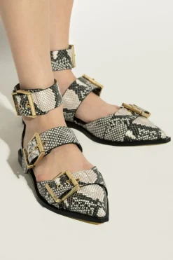 AllSaints kremowy Skórzane buty `Sutton`
