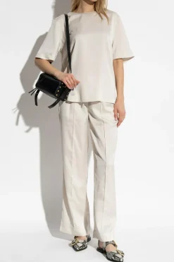 AllSaints kremowy Spodnie `Alba`