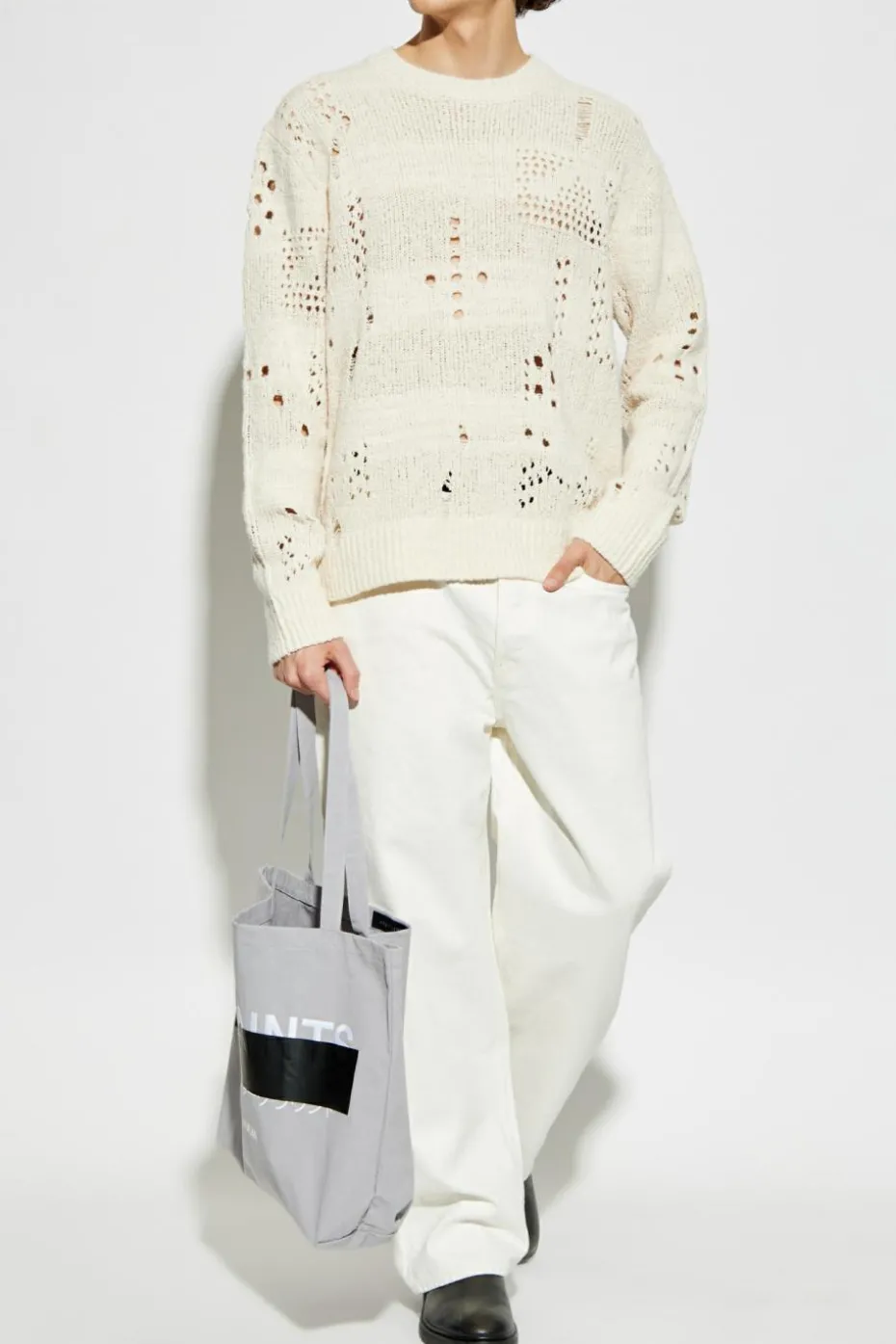 AllSaints kremowy Sweter `Harvey`
