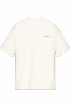 AllSaints kremowy T-shirt `Underground`