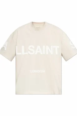 AllSaints kremowy T-shirt `Biggy`