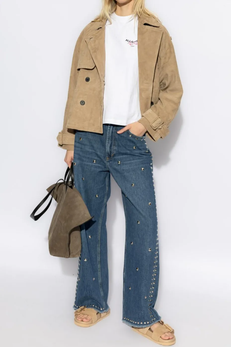 AllSaints NIEBIESKI Jeansy `Blake`