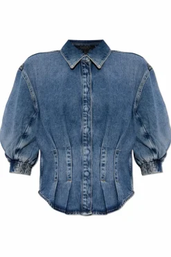 AllSaints NIEBIESKI Jeansowa koszula `Nancy`