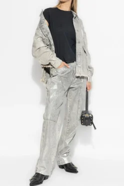 AllSaints SREBRNY Jeansy `Mia`