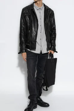 AllSaints SZARY Jeansowa koszula `Gleason`