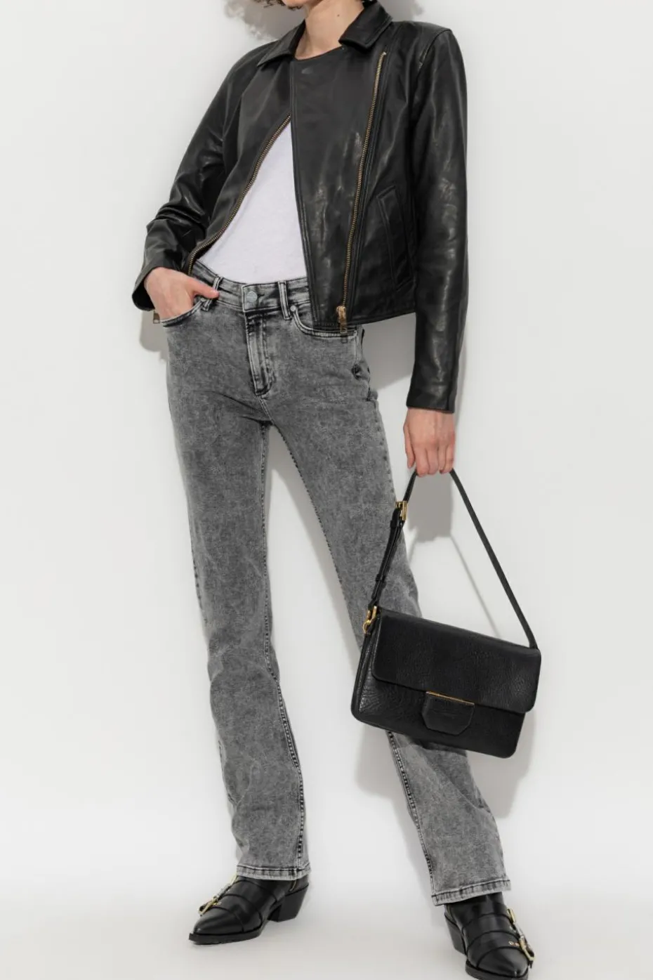 AllSaints SZARY Jeansy `Haldan`
