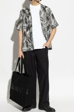 AllSaints SZARY Koszula `Marseille`