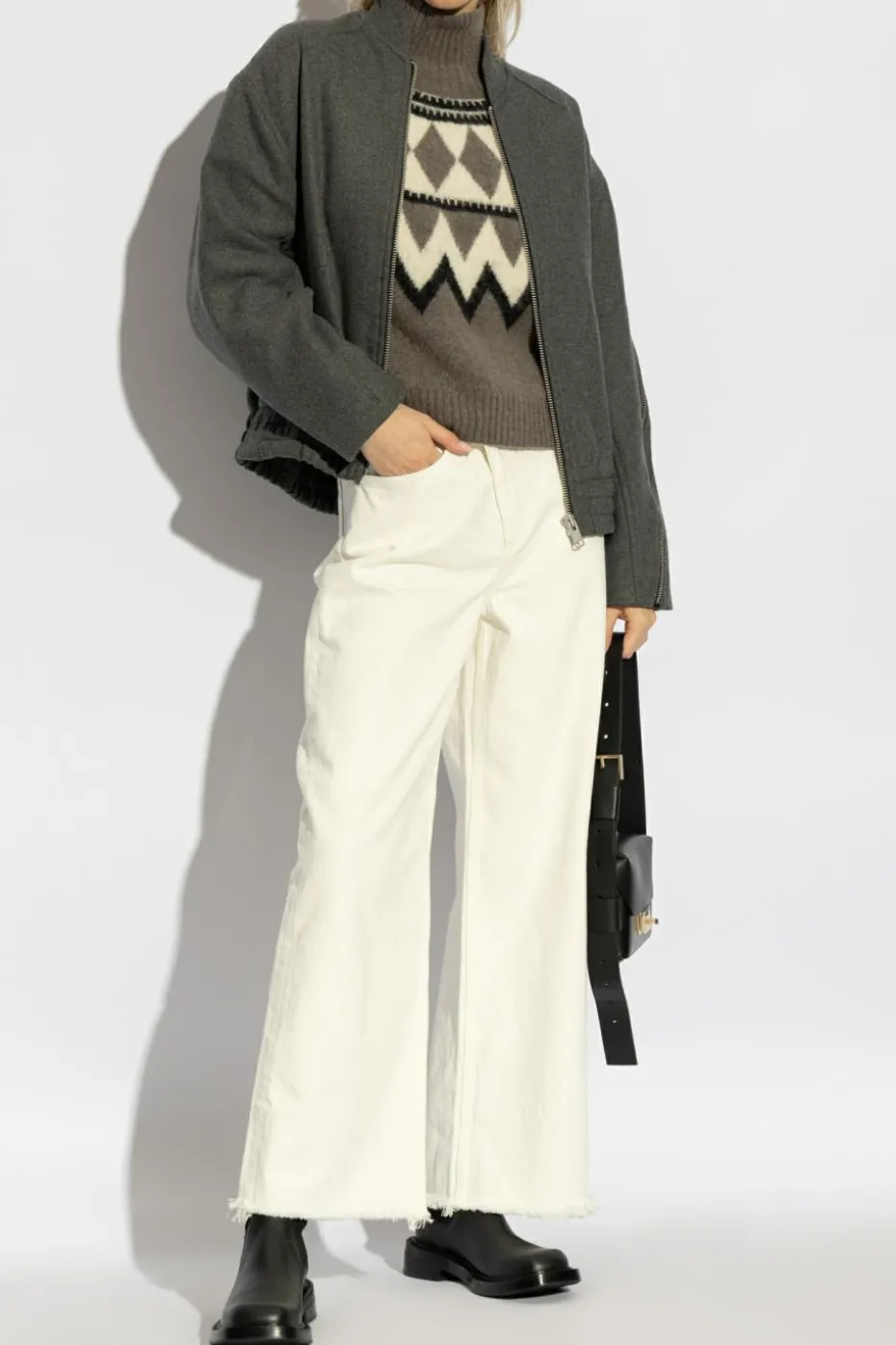 AllSaints SZARY Kurtka `Hackney`