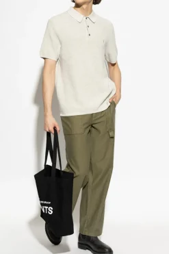 AllSaints SZARY Polo `Aspen`