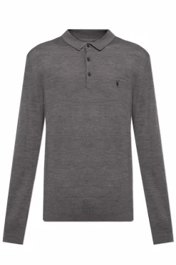 AllSaints SZARY Polo `Mode`