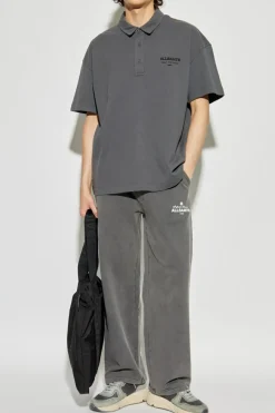 AllSaints SZARY Polo `Xander`